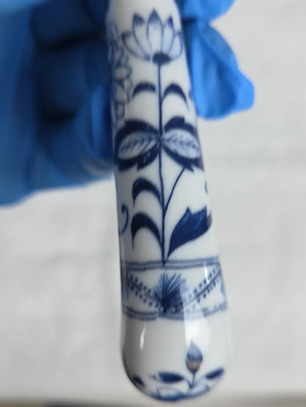 Blue Floral Ceramic Handle Pasta Server